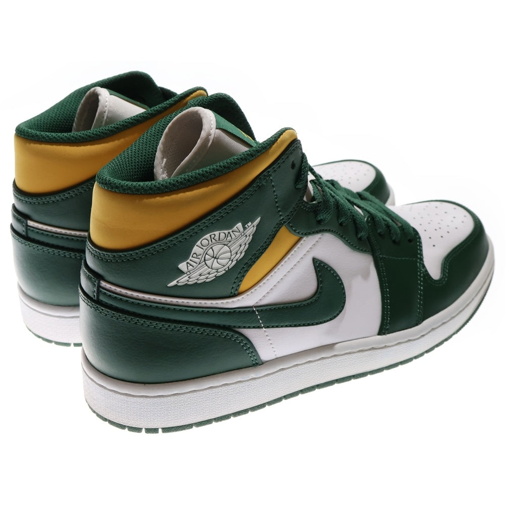 NIKE(ナイキ) AIR JORDAN 1 MID SEATTLE SUPERSONICS 554724-371 エアジョーダン 1 ミッドカットスニーカー グリーン/ホワイト US10/28.0cm