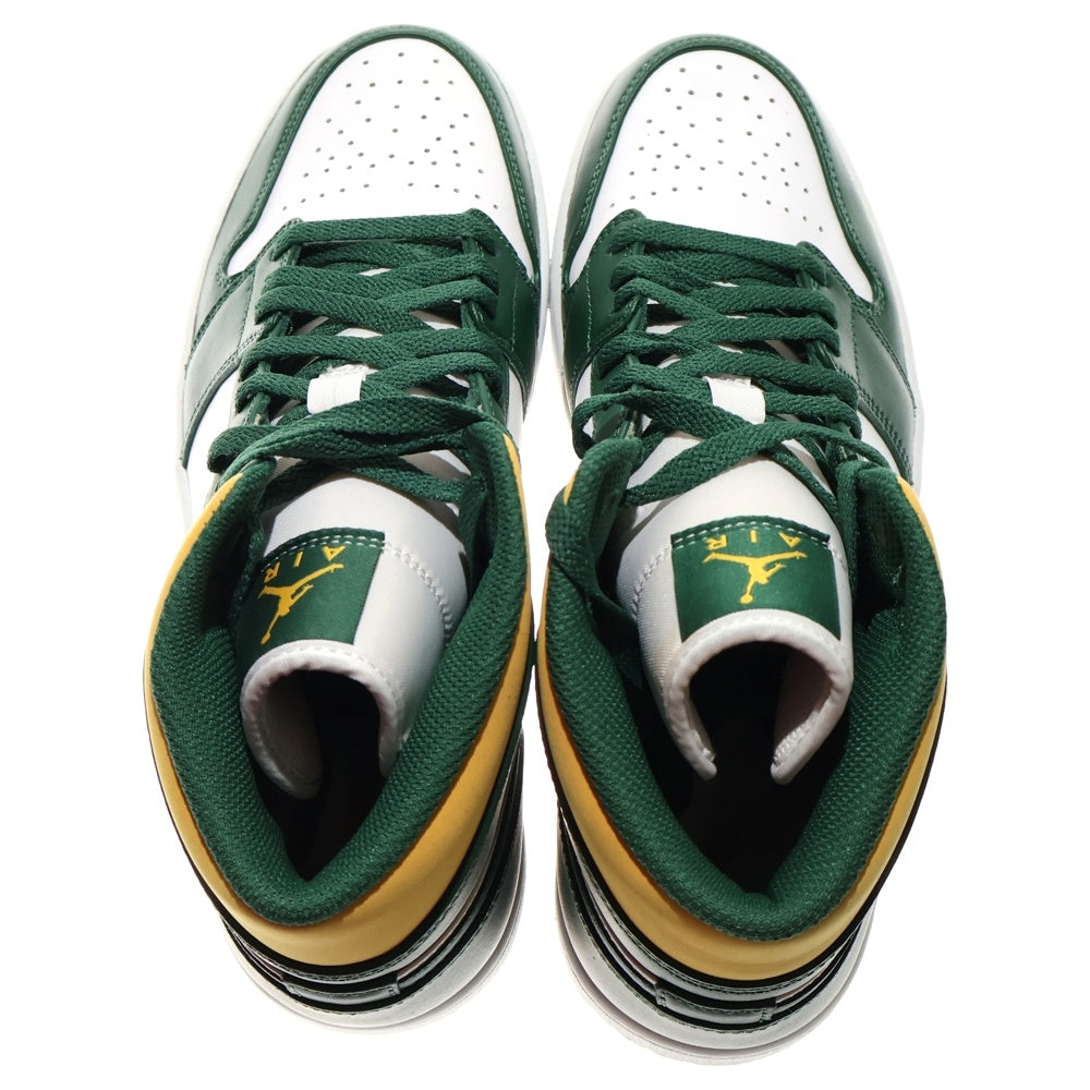 NIKE(ナイキ) AIR JORDAN 1 MID SEATTLE SUPERSONICS 554724-371 エアジョーダン 1 ミッドカットスニーカー グリーン/ホワイト US10/28.0cm