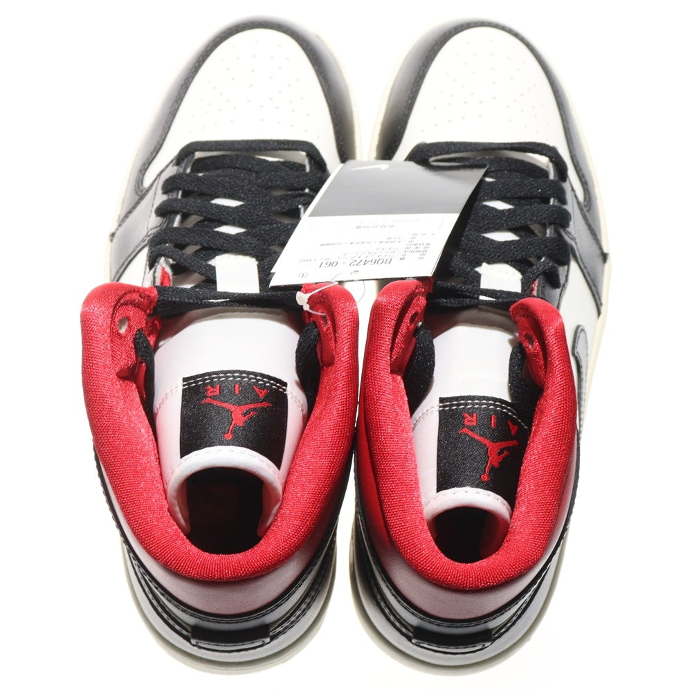 NIKE(ナイキ) WMNS AIR JORDAN 1 MID GYM RED BQ6472-061 ウィメンズ エアジョーダン ジムレッド ミッドカットスニーカー レッド/ブラック US9/26.0cm