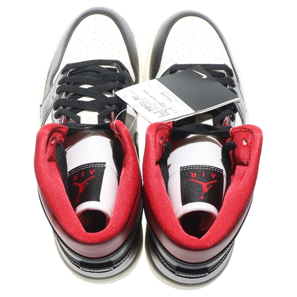 NIKE(ナイキ) WMNS AIR JORDAN 1 MID GYM RED BQ6472-061 ウィメンズ エアジョーダン ジムレッド ミッドカットスニーカー レッド/ブラック US9/26.0cm