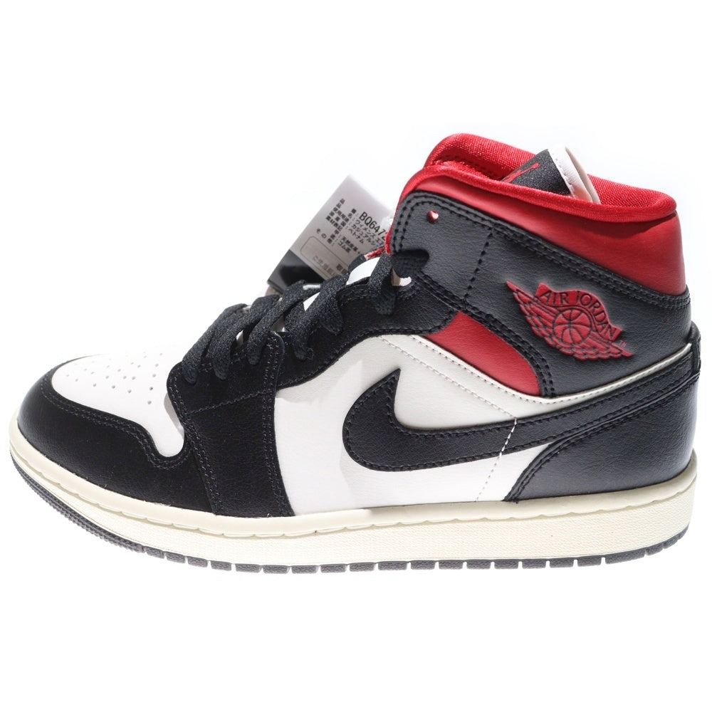 NIKE(ナイキ) WMNS AIR JORDAN 1 MID GYM RED BQ6472-061 ウィメンズ エアジョーダン ジムレッド ミッドカットスニーカー レッド/ブラック US9/26.0cm