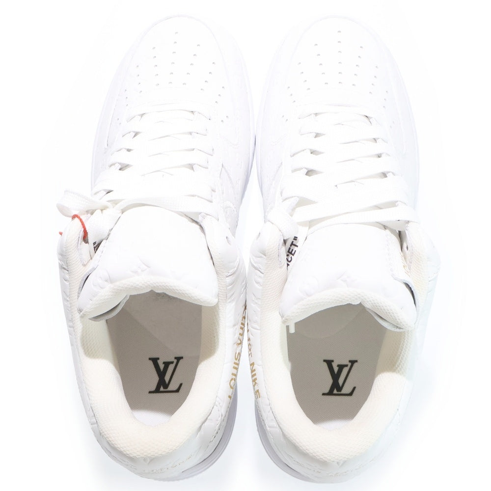 LOUIS VUITTON(ルイヴィトン) ×NIKE AIR FORCE 1 LOW BY VIRGIL ABLOH ×ナイキ エアフォース1 ロー ヴァージル アブロー ローカットスニーカー ホワイト US9/27.0cm
