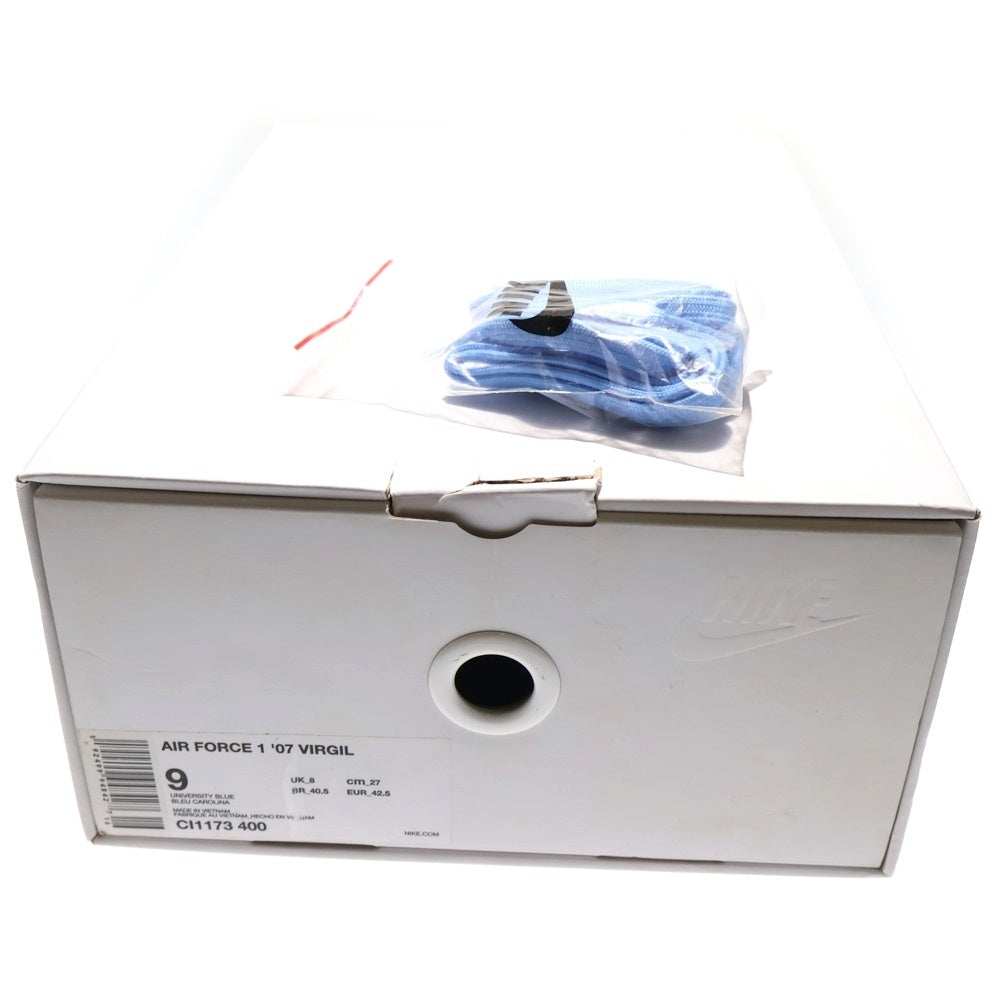 NIKE(ナイキ) ×OFF-WHITE AIR FORCE 1 LOW MCA CI1173-400 オフホワイト エムシーエーエアフォース1 ローカットスニーカー ブルー US9/27.0cm