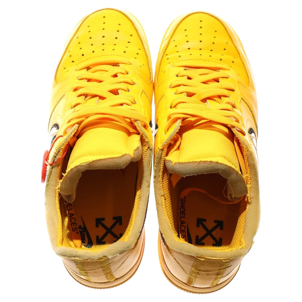 NIKE(ナイキ) ×OFF-WHITE AIR FORCE 1 LOW UNIVERSITY GOLD DD1876-700 オフホワイト エアフォース1 ユニバーシティゴールド ローカットスニーカー イエロー US7.5/25.5cm