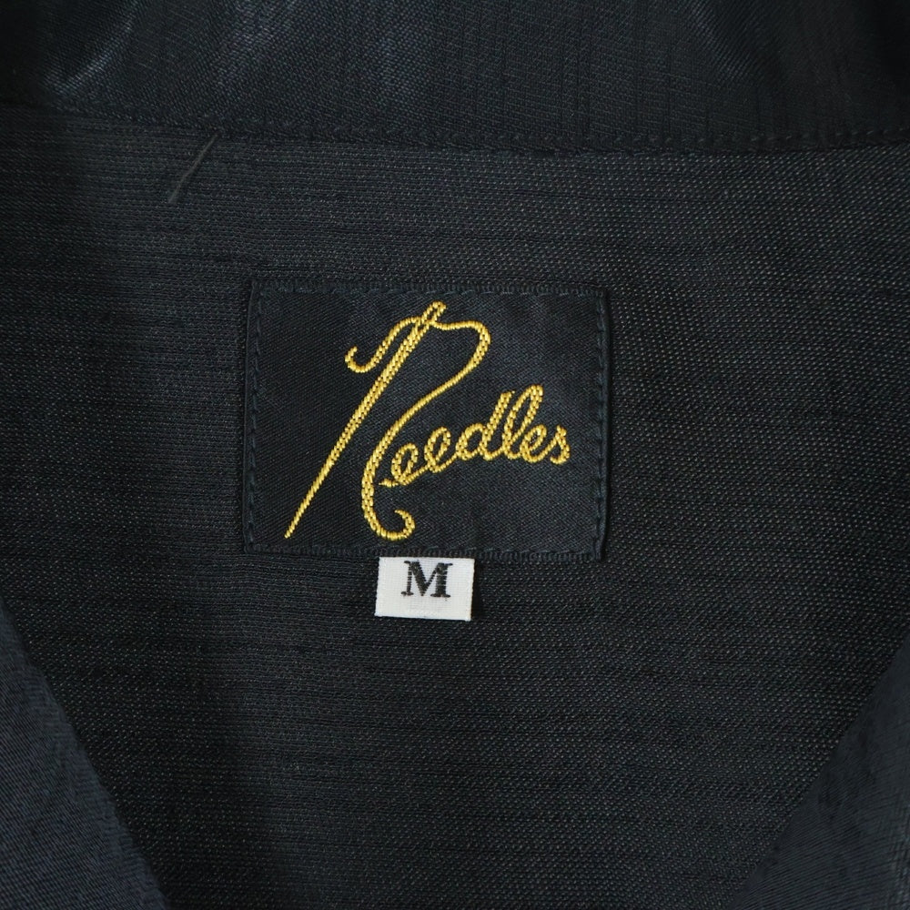 Needles(ニードルス) 23SS Cowboy One-Up Shirt MR254 カウボーイ 半袖シャツ サテン ブラック
