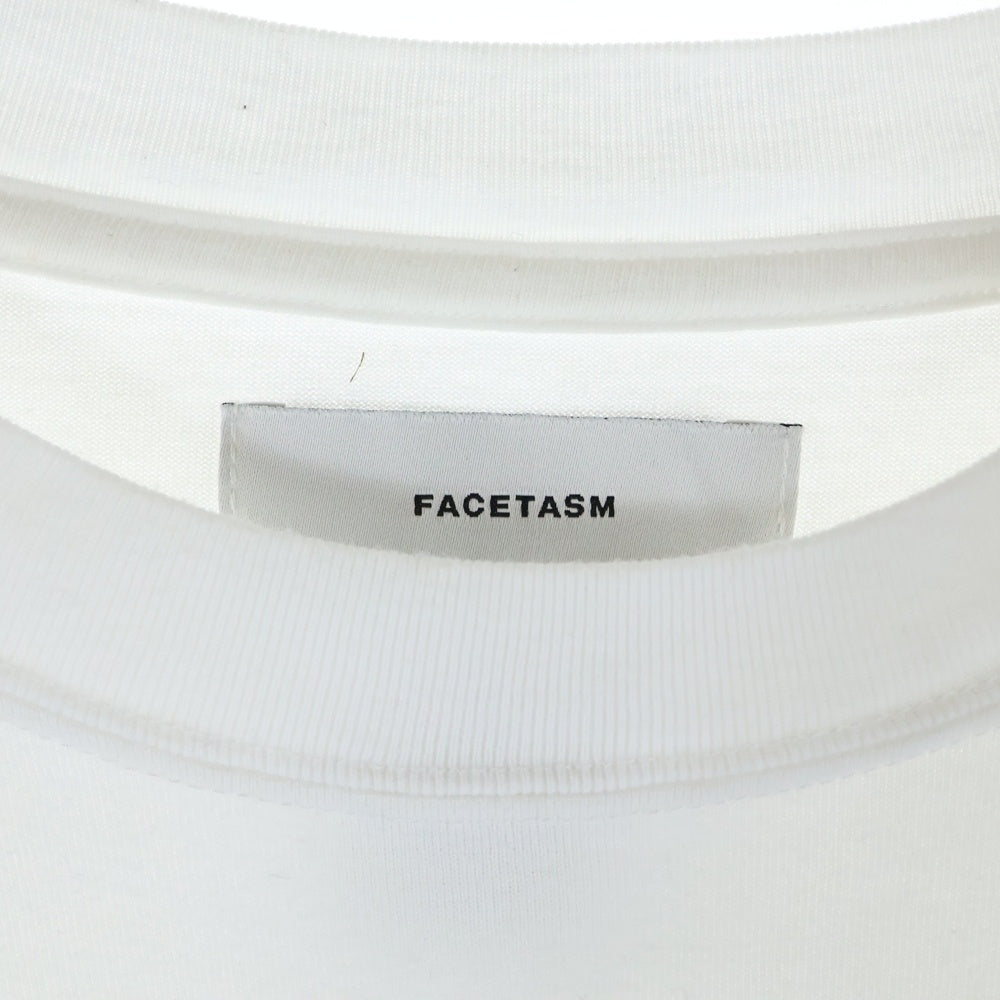 FACETASM(ファセッタズム) ABH-TEE-U19 ロゴプリント コットン 半袖Tシャツ クルーネックカットソー ホワイト