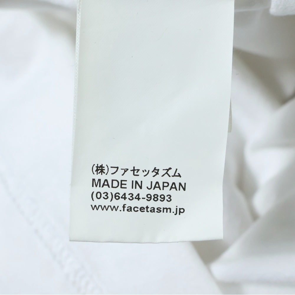 FACETASM(ファセッタズム) ABH-TEE-U19 ロゴプリント コットン 半袖Tシャツ クルーネックカットソー ホワイト