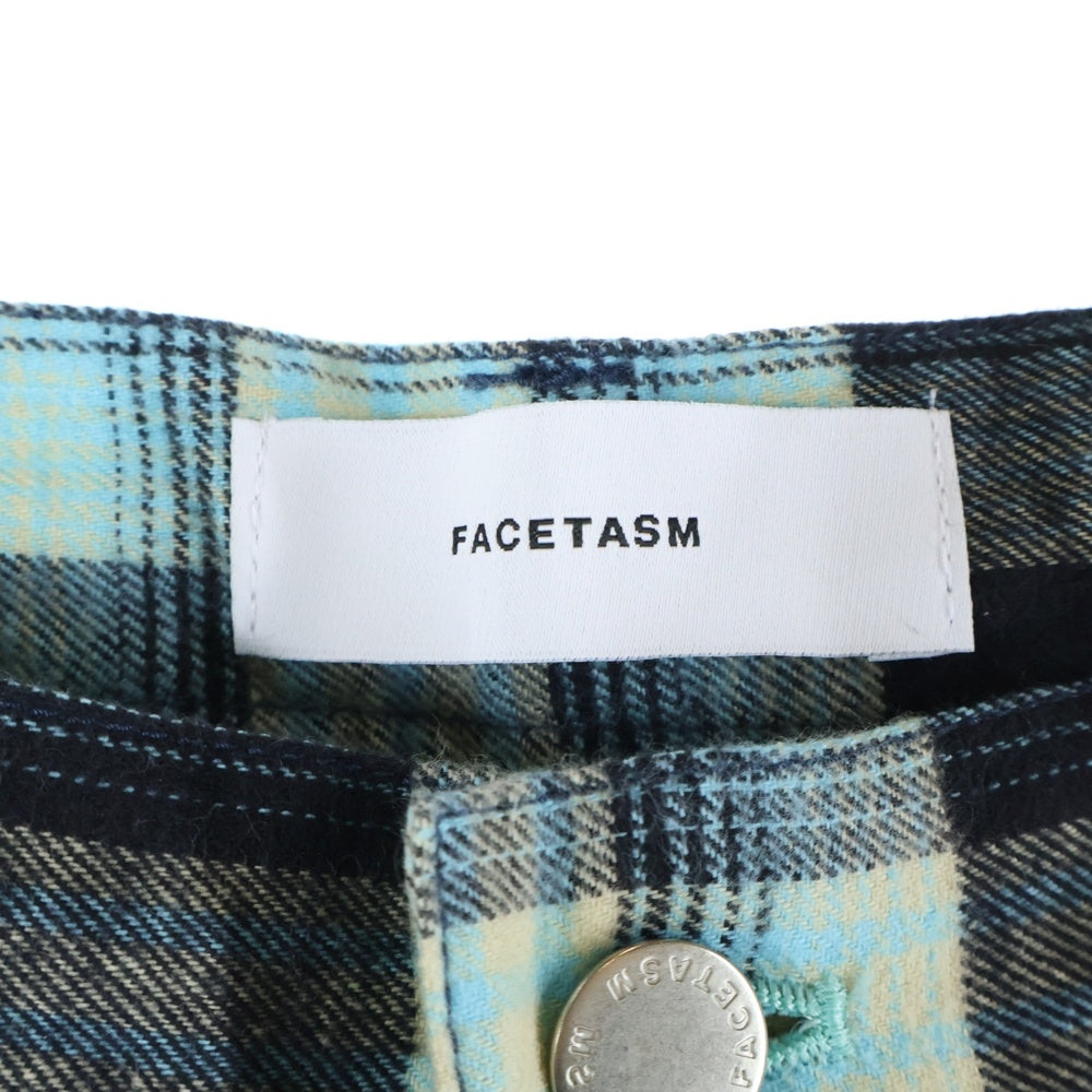 FACETASM(ファセッタズム) 24AW KR-PT-M01 チェック コットン パンツ マルチ