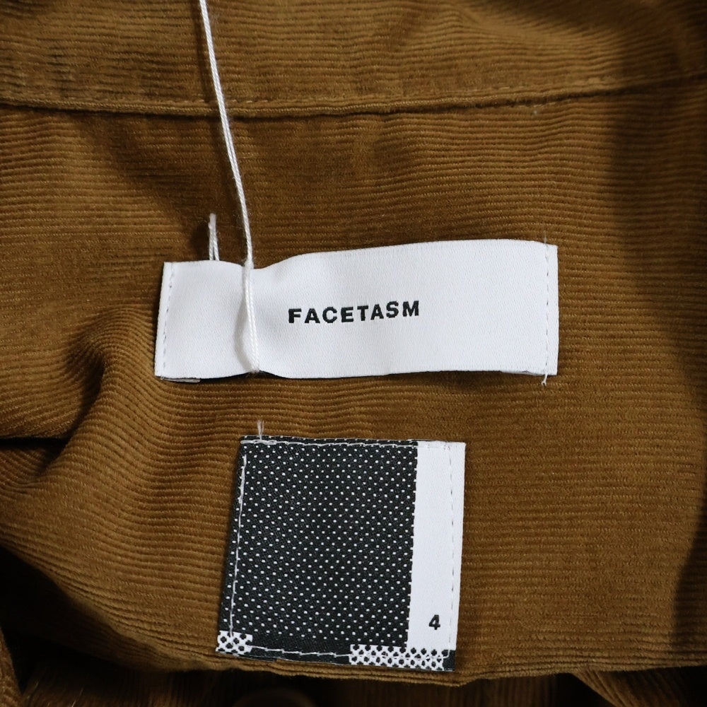 FACETASM(ファセッタズム) KR-SH-M01 フロントポケット コーデュロイジャケット ブラウン