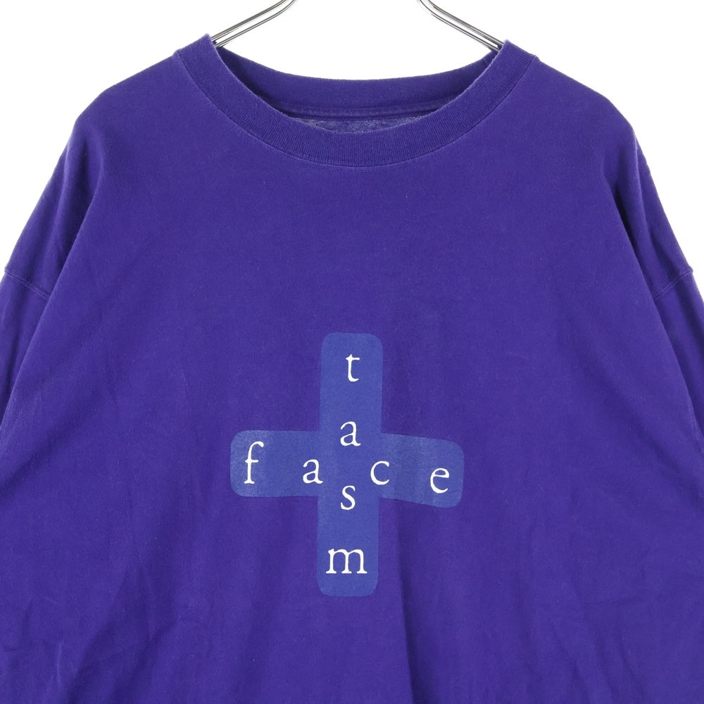 FACETASM(ファセッタズム) MKS-TEE-U03 フロントロゴプリント ロングスリーブTシャツ パープル