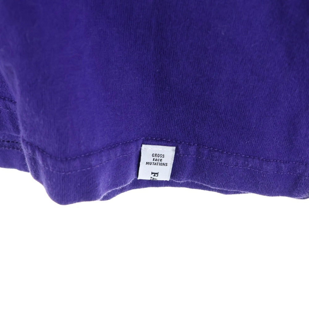 FACETASM(ファセッタズム) MKS-TEE-U03 フロントロゴプリント ロングスリーブTシャツ パープル