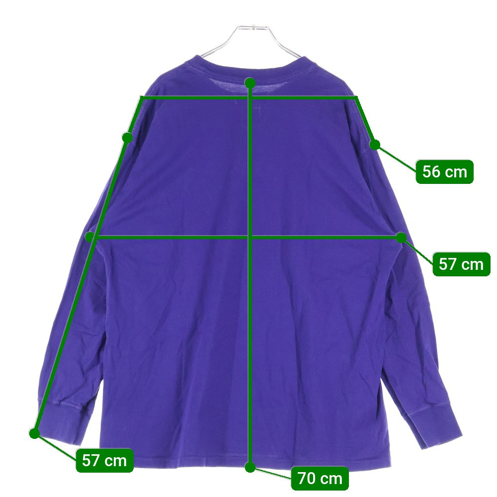 FACETASM(ファセッタズム) MKS-TEE-U03 フロントロゴプリント ロングスリーブTシャツ パープル