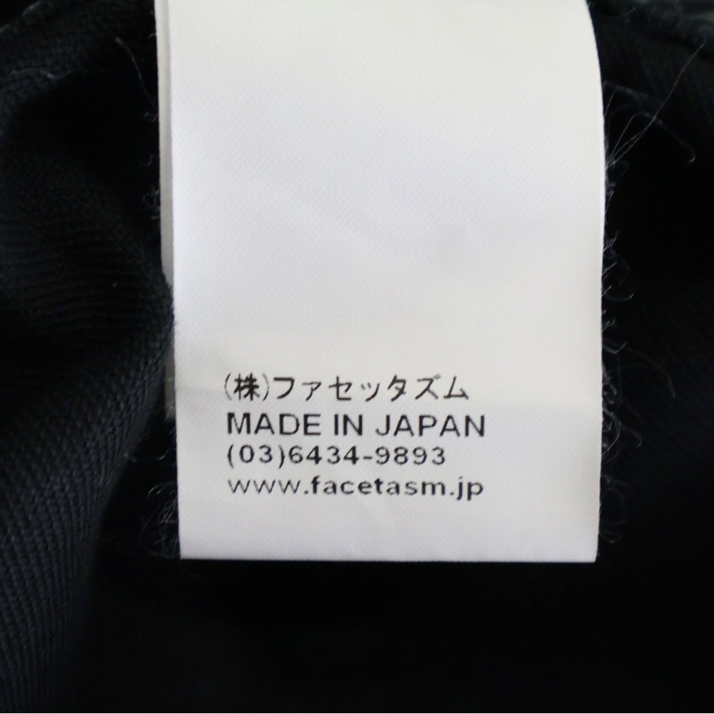 FACETASM(ファセッタズム) 24AW KR-CO-M01 カラーステッチ ロングコート ブラック