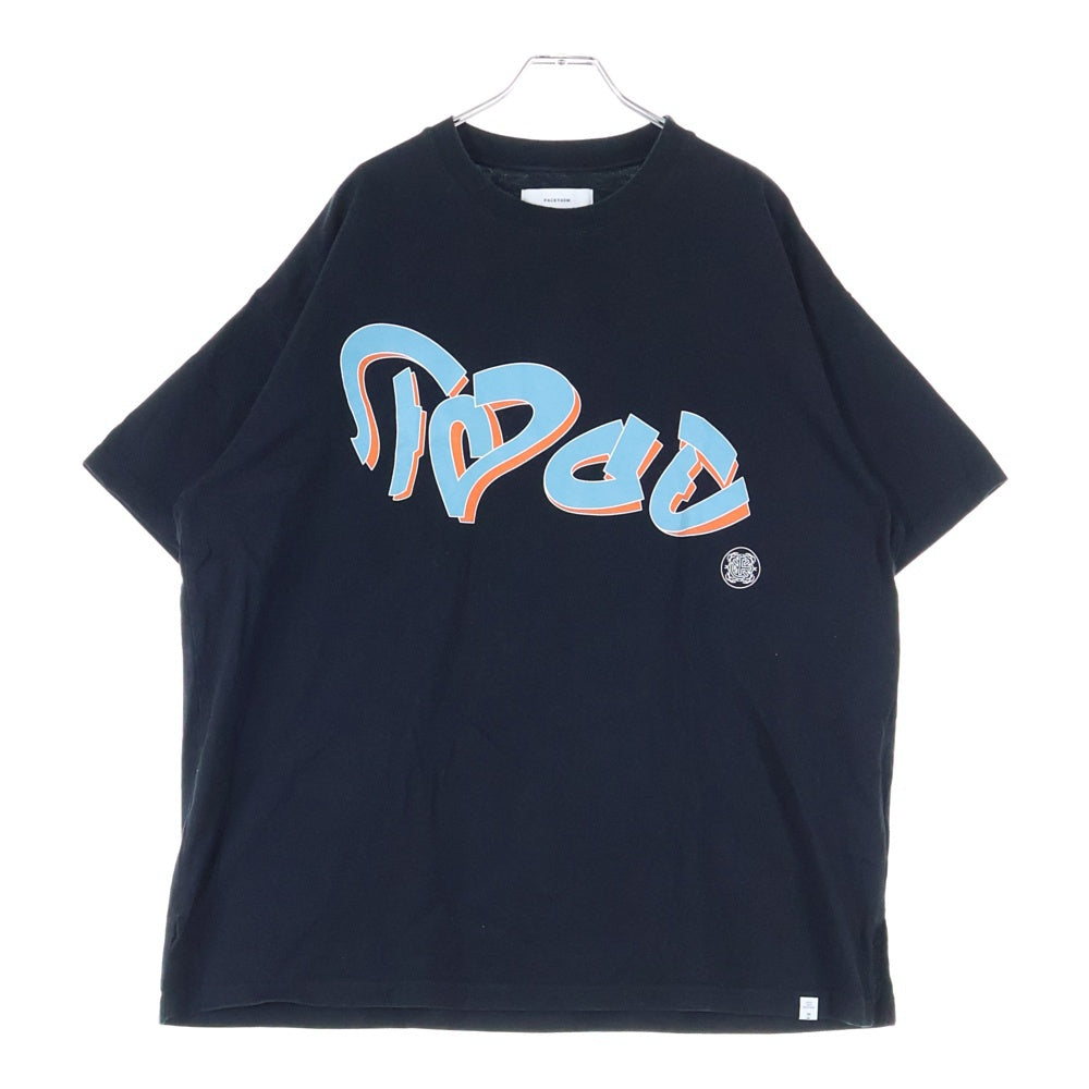 FACETASM(ファセッタズム) ABH-TEE-U18 フロントロゴプリント 半袖カットソー クルーネックTシャツ ブラック