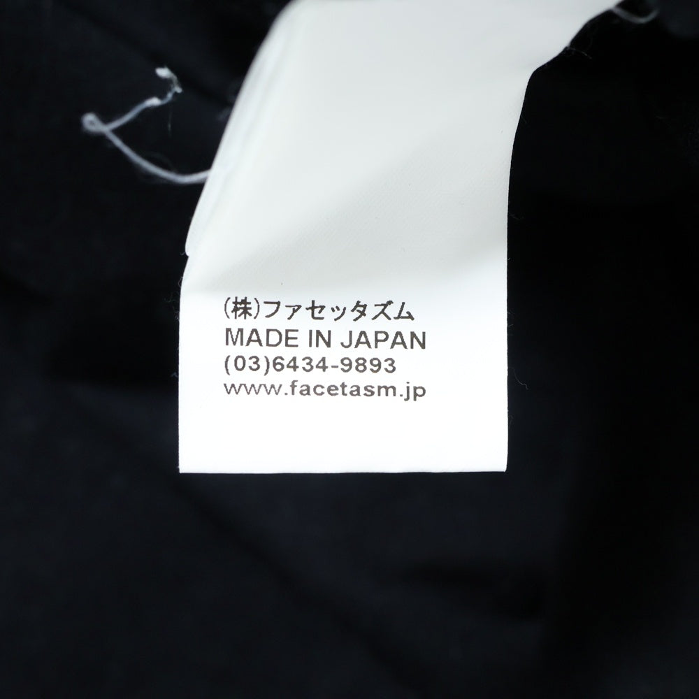 FACETASM(ファセッタズム) ABH-TEE-U18 フロントロゴプリント 半袖カットソー クルーネックTシャツ ブラック