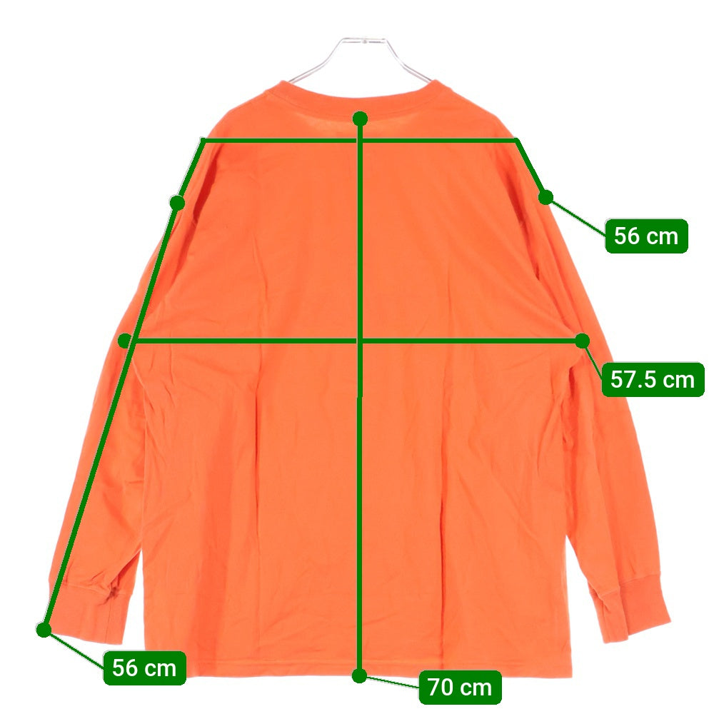 FACETASM(ファセッタズム) MKS-TEE-U03 フロントロゴプリント ロングスリーブTシャツ レッド