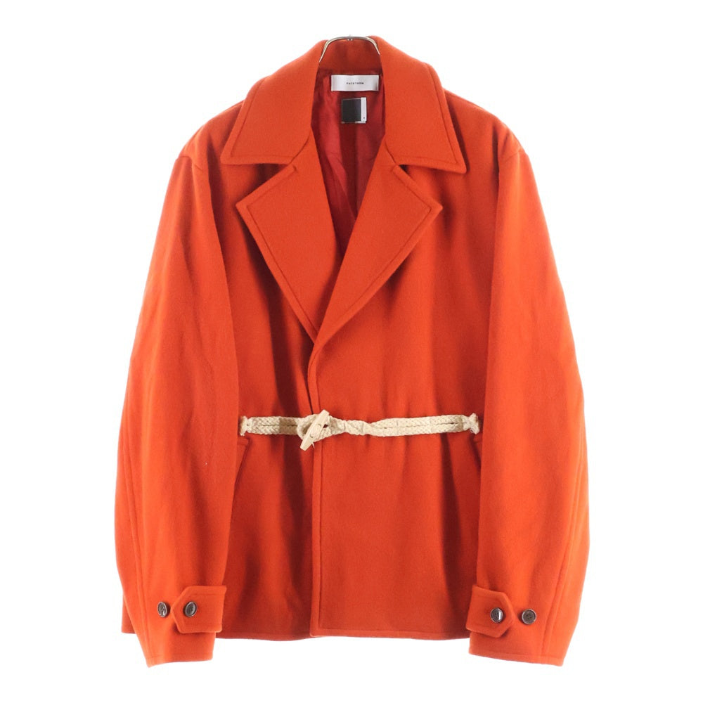 FACETASM(ファセッタズム) MKS-JK-M11 ウール フロントボタン付き コート レッド