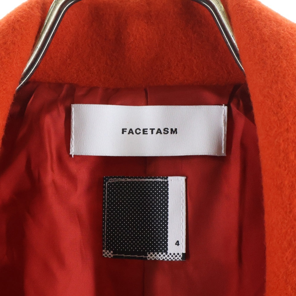 FACETASM(ファセッタズム) MKS-JK-M11 ウール フロントボタン付き コート レッド
