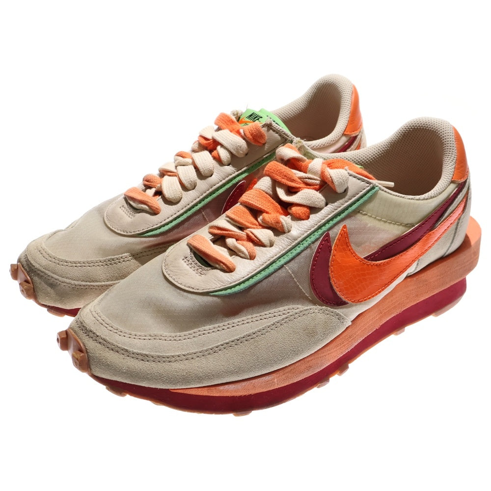 NIKE(ナイキ) ×Sacai ×CLOT LD WAFFLE ORANGE BLAZE DH1347-100 クロット サカイ LD ワッフル オレンジブレイズ ローカットスニーカー US9.5/27.5cm ベージュ/オレンジ