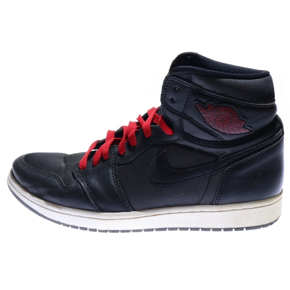 NIKE(ナイキ) AIR JORDAN 1 RETRO HIGH OG BLACK GYM RED 555088-060 エアジョーダン1 レトロ ハイカットスニーカー US9.5/27.5cm ブラック