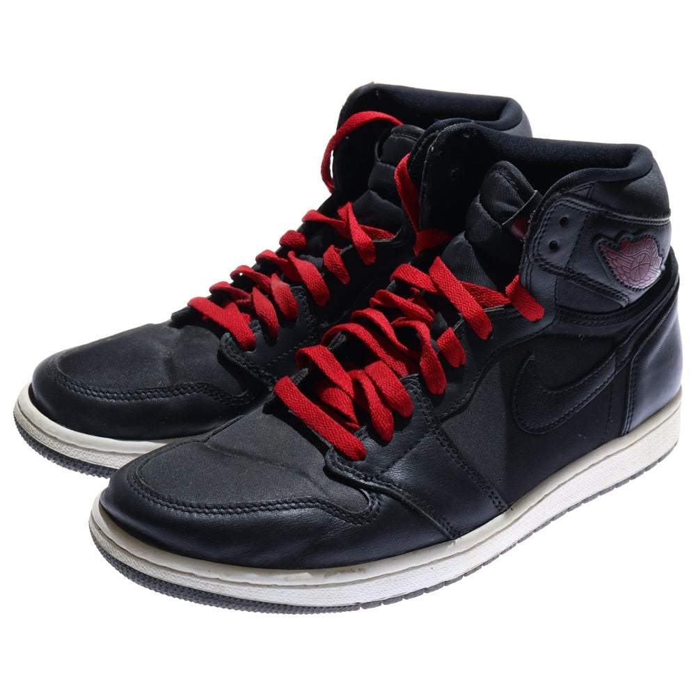 NIKE(ナイキ) AIR JORDAN 1 RETRO HIGH OG BLACK GYM RED 555088-060 エアジョーダン1 レトロ ハイカットスニーカー US9.5/27.5cm ブラック