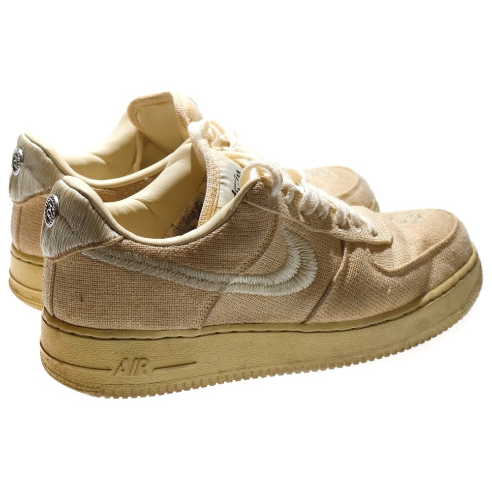 NIKE(ナイキ) ×STUSSY AIR FORCE 1 LOW FOSSIL STONE CZ9084-200 ステューシー エアフォース1 ロー フォッシルストーン ローカットスニーカー US9.5/27.5cm アイボリー