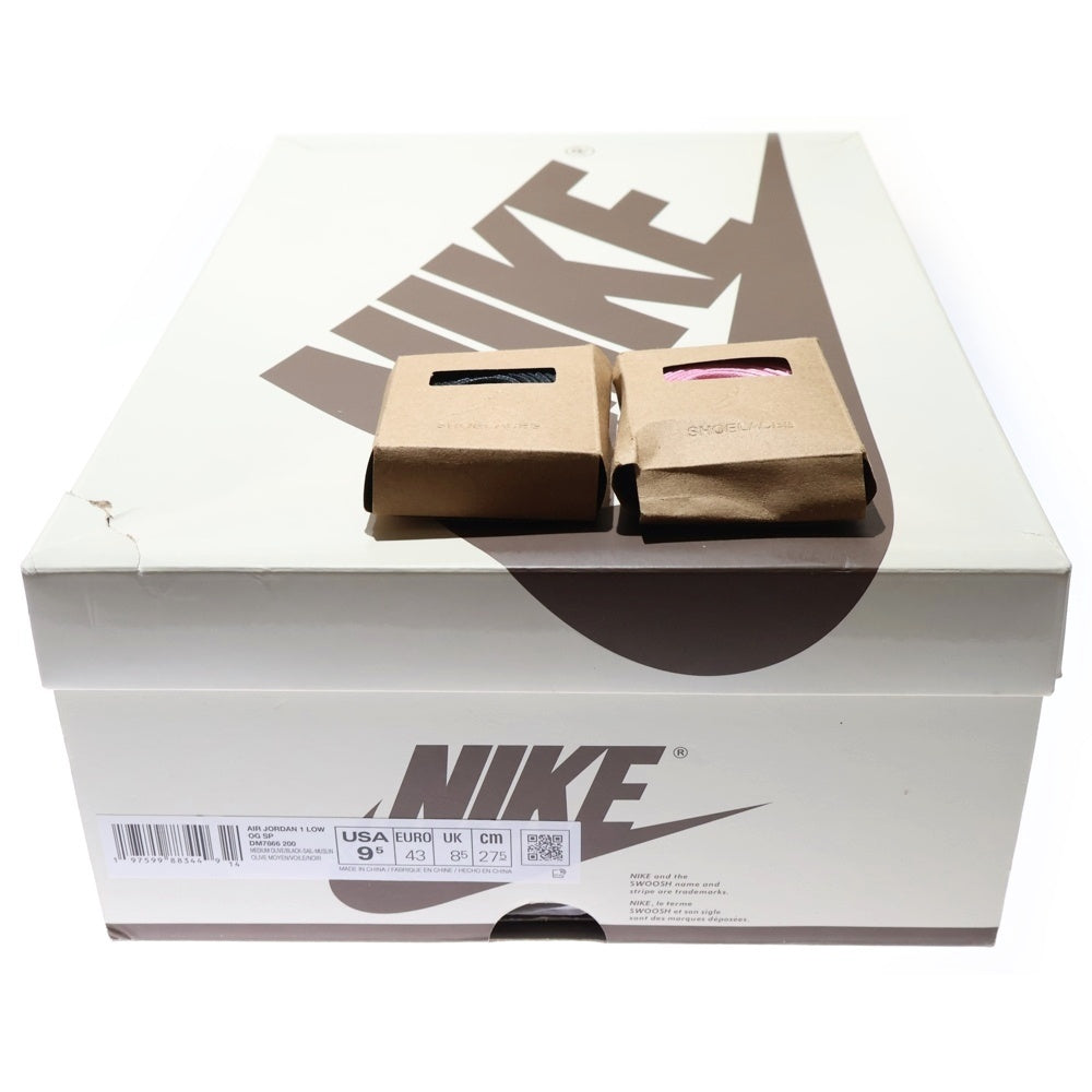 NIKE(ナイキ) ×トラヴィススコット AIR JORDAN 1 LOW OG SP Reverse Olive DM7866-200 エアジョーダン1 ローカットスニーカー US9.5/27.5cm