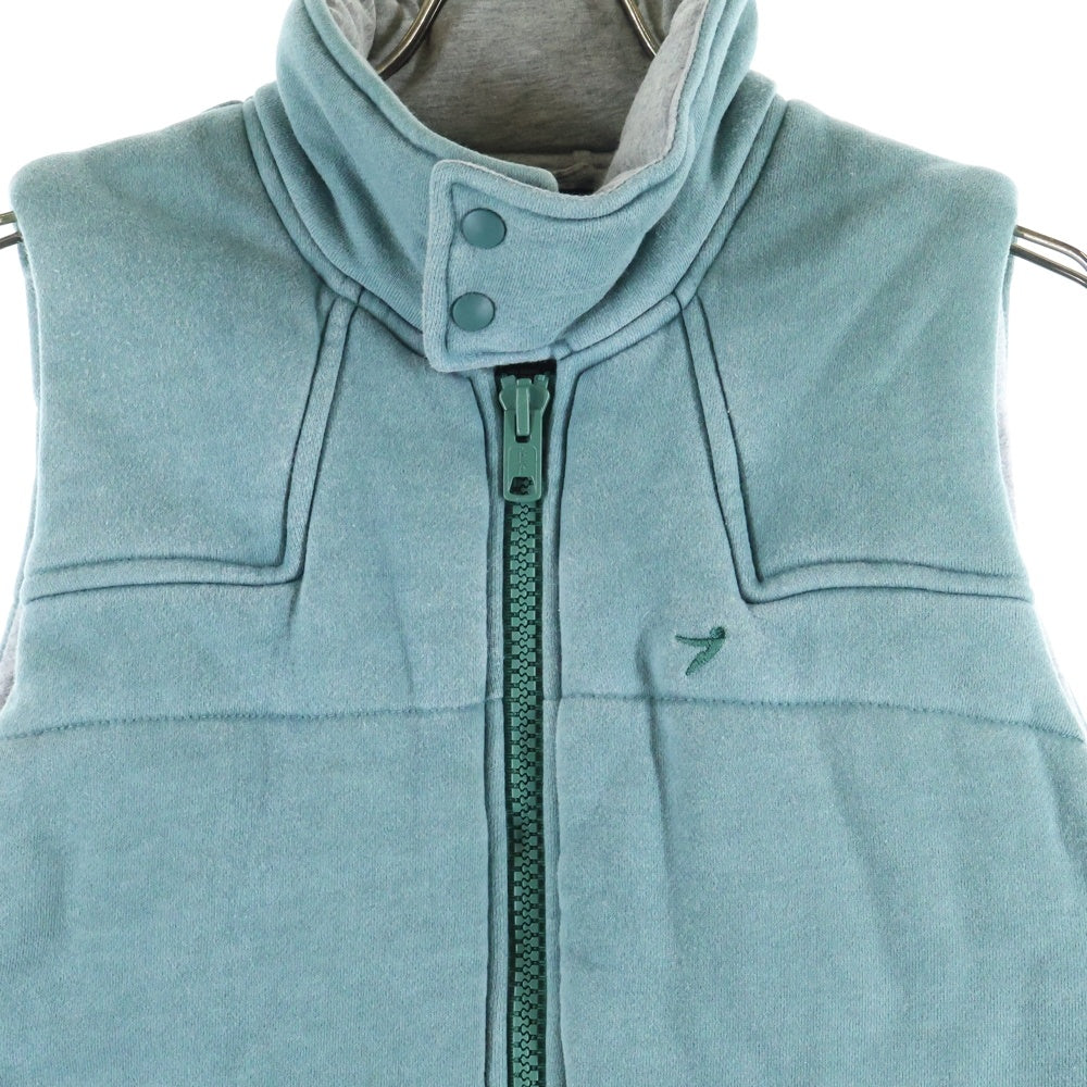 55DSL(フィフティファイブディーゼル) ジップアップ スウェットベスト ポリエステル グリーン/グレー