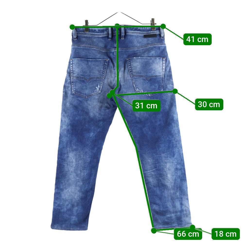 DIESEL(ディーゼル) ストレッチ テーパード ジーンズ デニム 087AC インディゴ