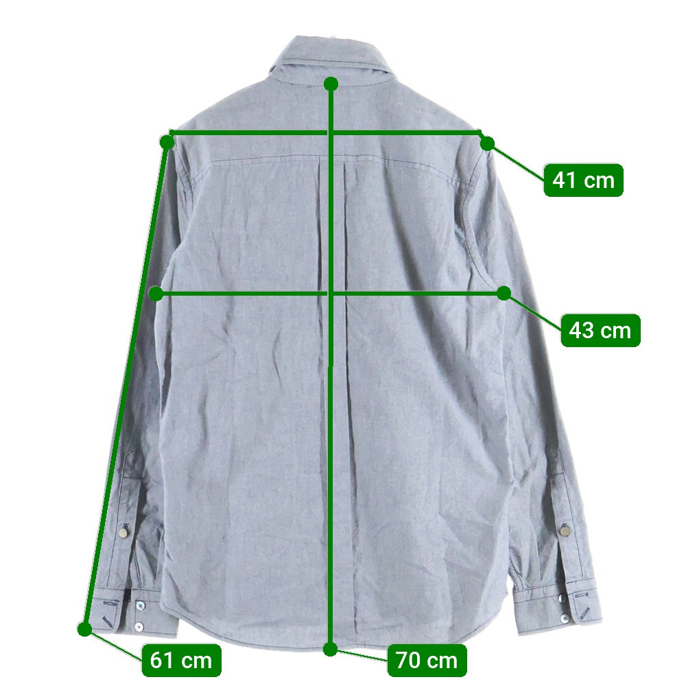 DIESEL(ディーゼル) 無地 長袖シャツ コットン グレー