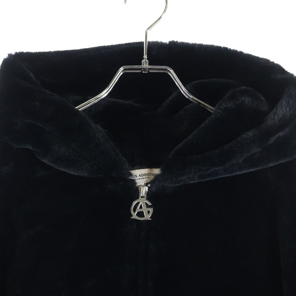 GALLIS ADDICTION(ガリスアディクション) ボアパーカー アーチロゴ 180202JE ブラック