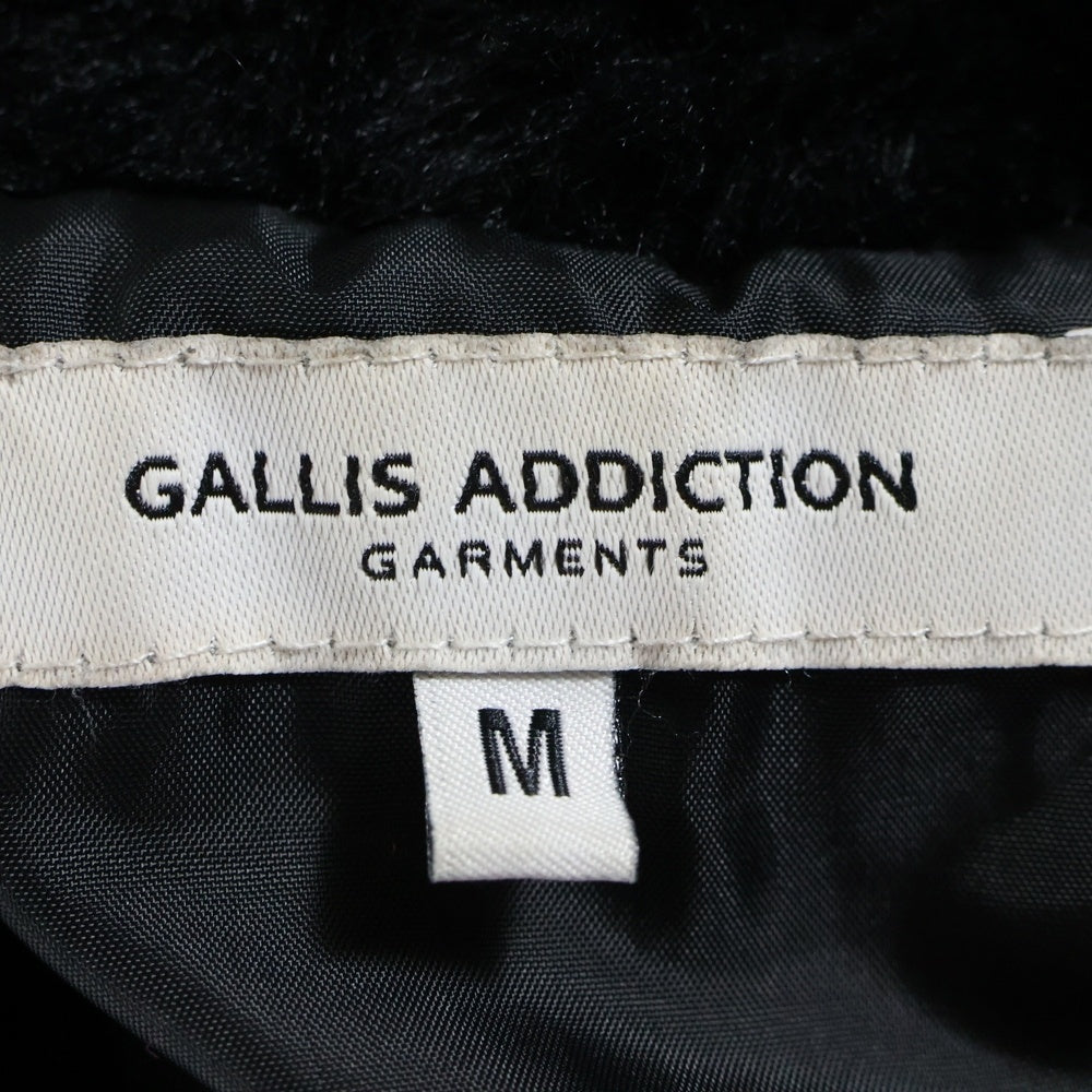 GALLIS ADDICTION(ガリスアディクション) ボアパーカー アーチロゴ 180202JE ブラック