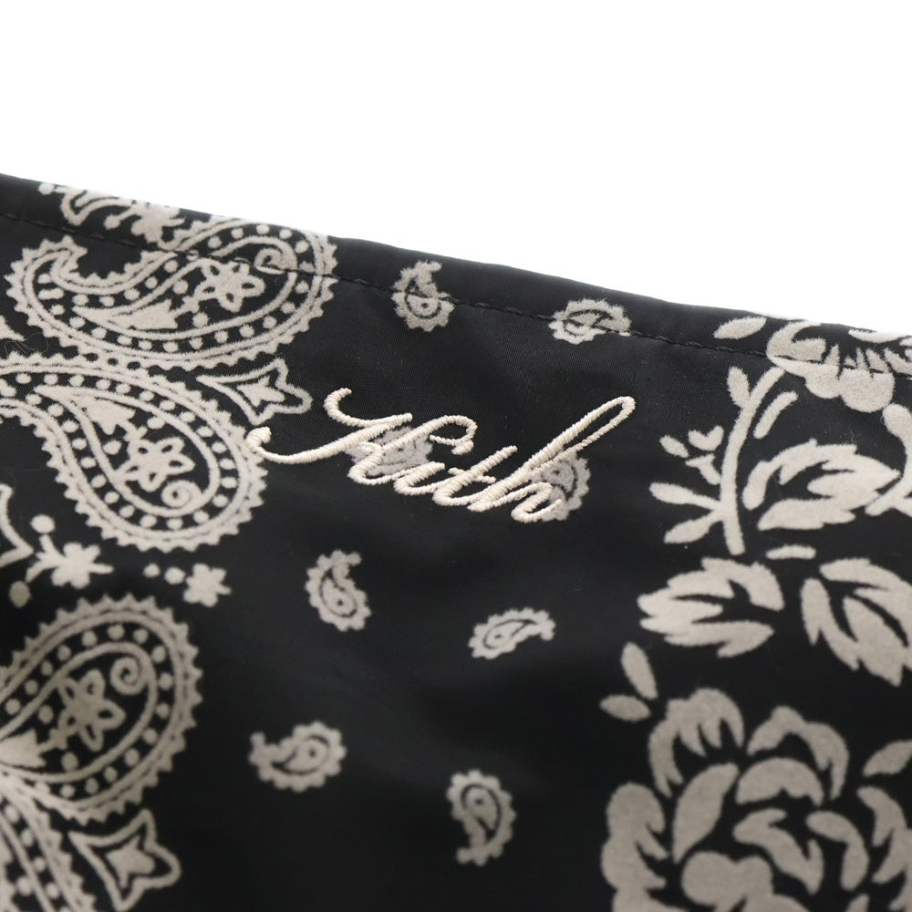 KITH(キス) 24AW KHM040166 ペイズリー柄 ナイロン トートバッグ ブラック