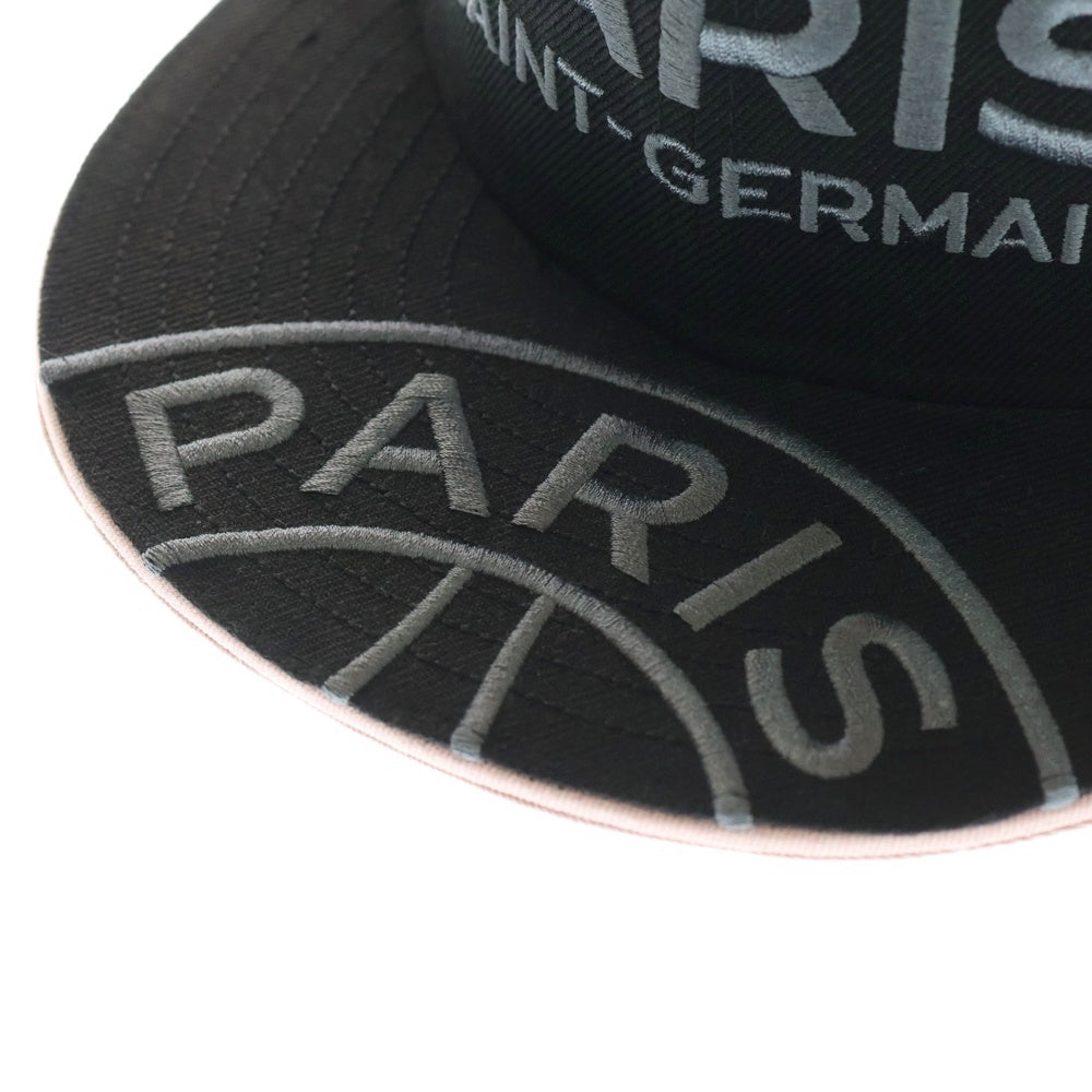 NEW ERA(ニューエラ) ×PARIS SAINT GERMAIN 59FIFTY ロゴ刺繍 キャップ ブラック