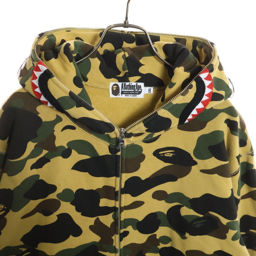 A BATHING APE(アベイシングエイプ) CAMO SHARK FULL ZIP HOODIE カモフラージュ シャークフルジップフーディー 001ZPI201004M カモ柄