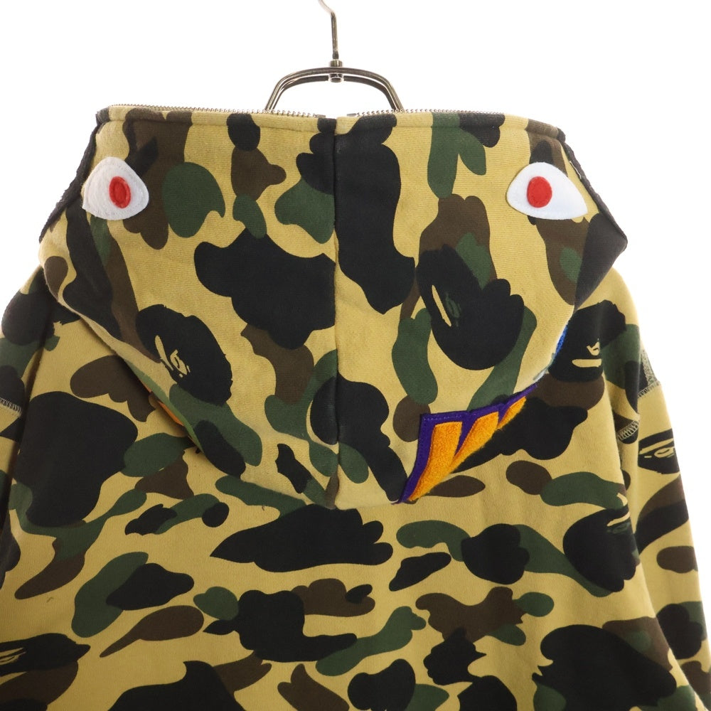 A BATHING APE(アベイシングエイプ) CAMO SHARK FULL ZIP HOODIE カモフラージュ シャークフルジップフーディー 001ZPI201004M カモ柄