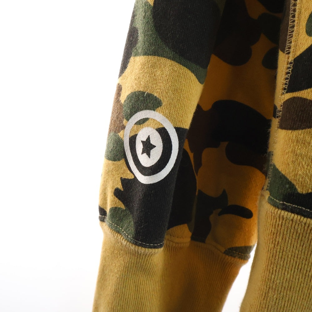 A BATHING APE(アベイシングエイプ) CAMO SHARK FULL ZIP HOODIE カモフラージュ シャークフルジップフーディー 001ZPI201004M カモ柄
