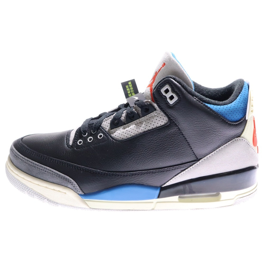 NIKE(ナイキ) AIR JORDAN 3 RETRO RARE IB8967-004 エアジョーダン3 レアエア ハイカットスニーカー US9/27.0cm ブラック/ブルー