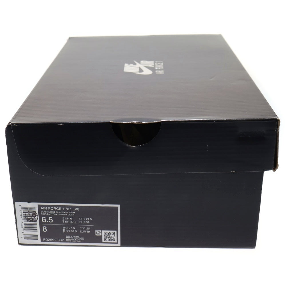 NIKE(ナイキ) AIR FORCE1 07 LV8 FD2592-002 エアフォース1 ローカットスニーカー US6.5/24.5cm ホワイト/ブラック レディース