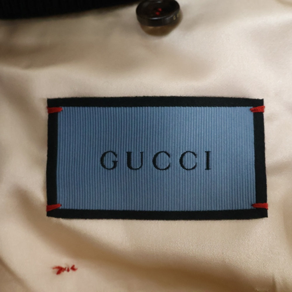 GUCCI(グッチ) シルク コットン ブルゾン ジャケット ブラック