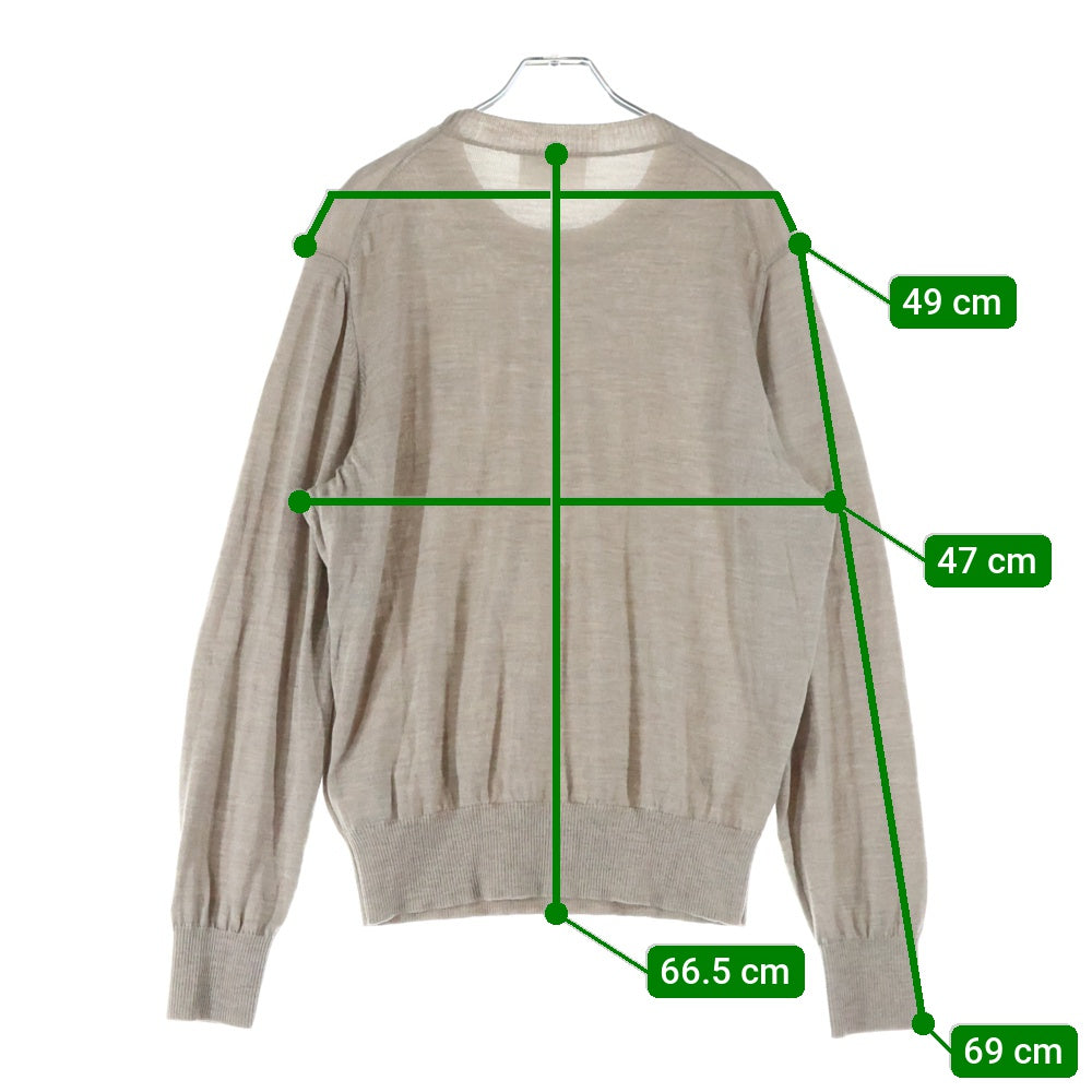 ami paris(アミパリス) ロゴ刺繍入り ウール セーター HKS111 KN0025 ベージュ