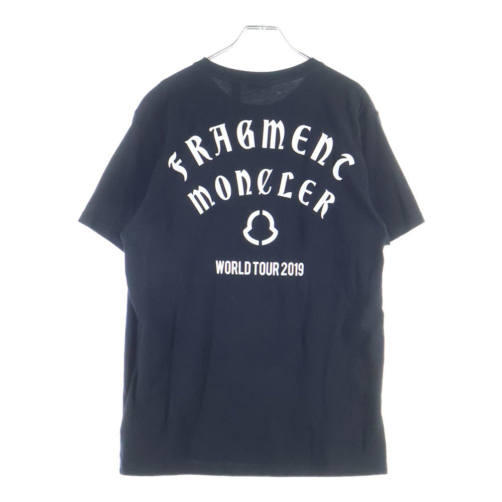 MONCLER(モンクレール) ×FRAGMENT 19SS ワッペン バックプリント 半袖Tシャツカットソー E109U8000250 8391Q ブラック