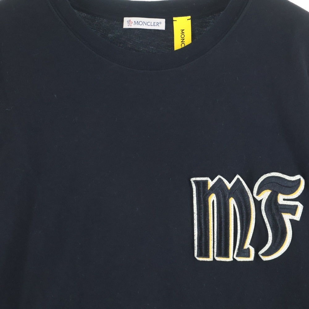 MONCLER(モンクレール) ×FRAGMENT 19SS ワッペン バックプリント 半袖Tシャツカットソー E109U8000250 8391Q ブラック