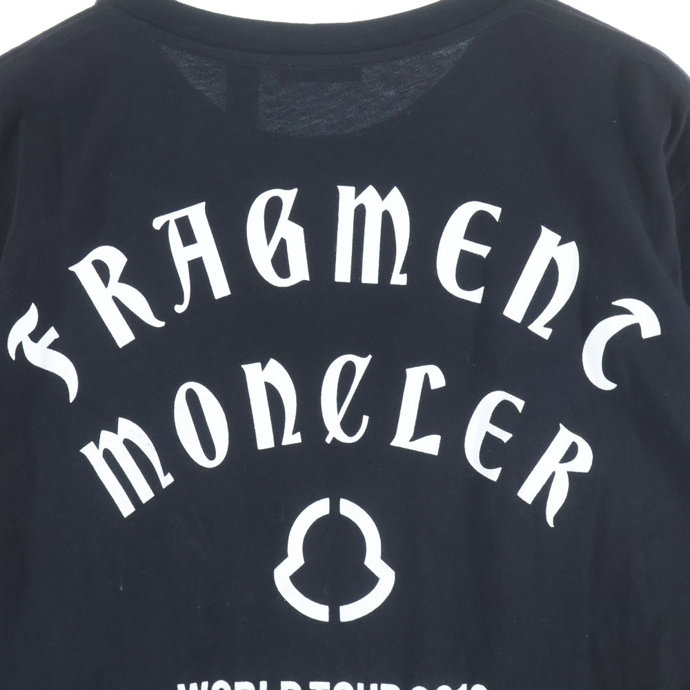 MONCLER(モンクレール) ×FRAGMENT 19SS ワッペン バックプリント 半袖Tシャツカットソー E109U8000250 8391Q ブラック