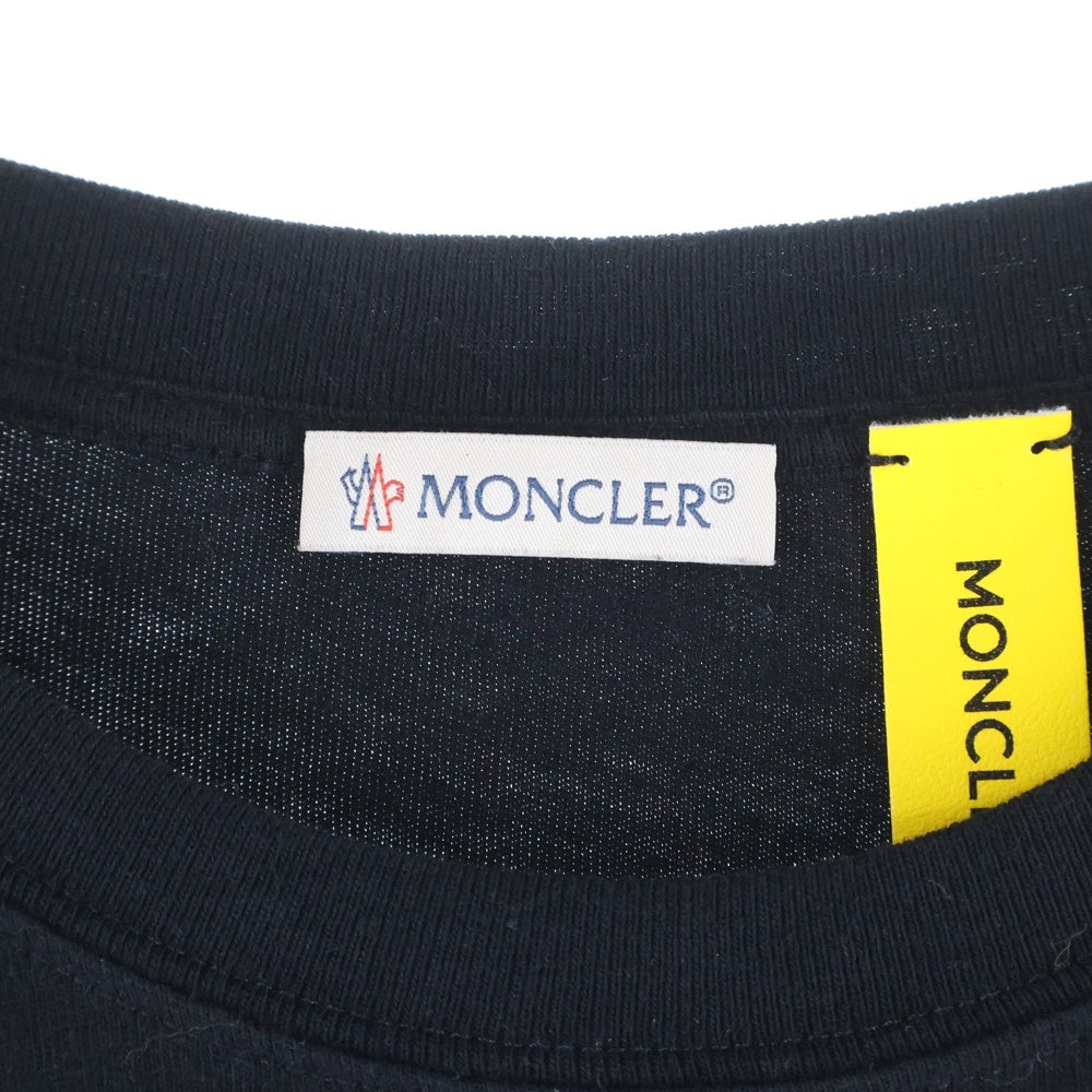 MONCLER(モンクレール) ×FRAGMENT 19SS ワッペン バックプリント 半袖Tシャツカットソー E109U8000250 8391Q ブラック