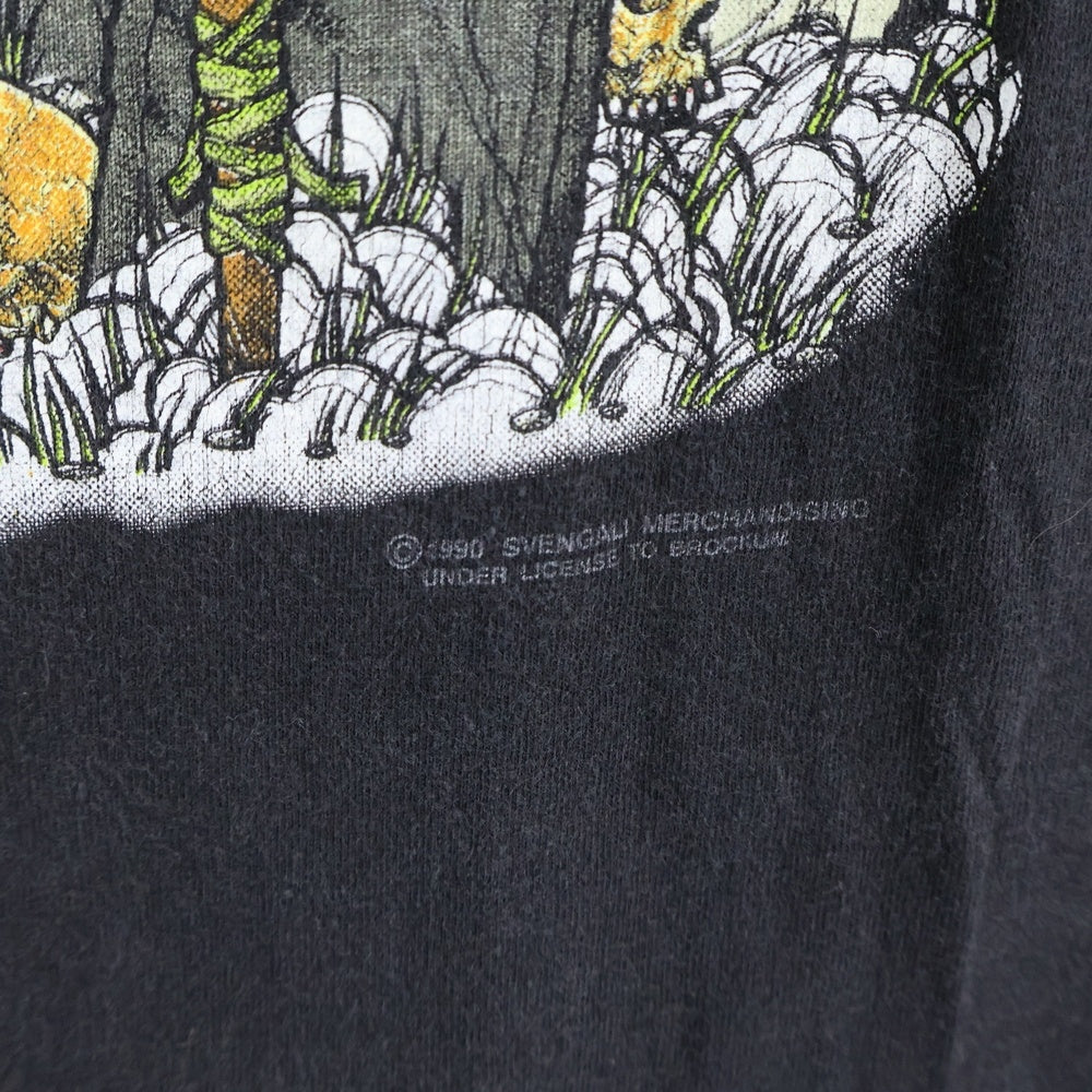 VINTAGE(ヴィンテージ) 90s AERO SMITH PUSHEAD VOODOO MEDICINE MAN TEE エアロスミス パスヘッド ヴードゥー メディスマン フロントプリント モックネック 長袖Tシャツ ブラック