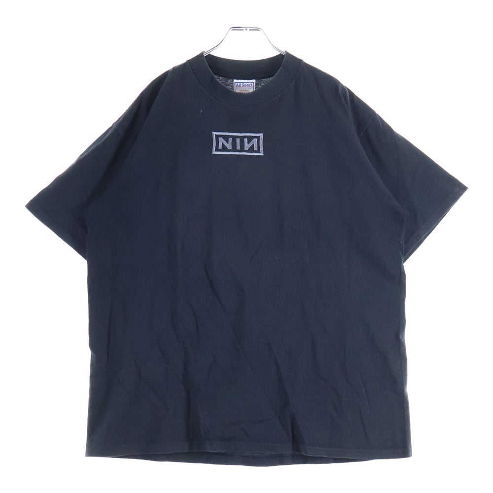 VINTAGE(ヴィンテージ) 90s NINE INCH NAILS TEE ナインインチネイルズ 刺繍ロゴ バックプリント クルーネック 半袖Tシャツ ブラック