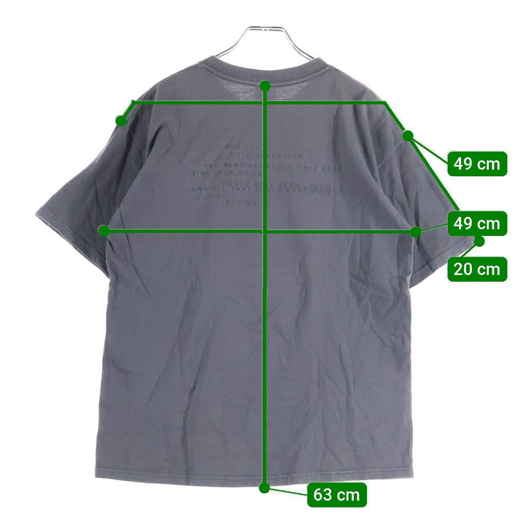 VINTAGE(ヴィンテージ) 00s NINE INCH NAILS TEE ナインインチネイルズ 両面プリント クルーネック 半袖Tシャツ カットソー グレー