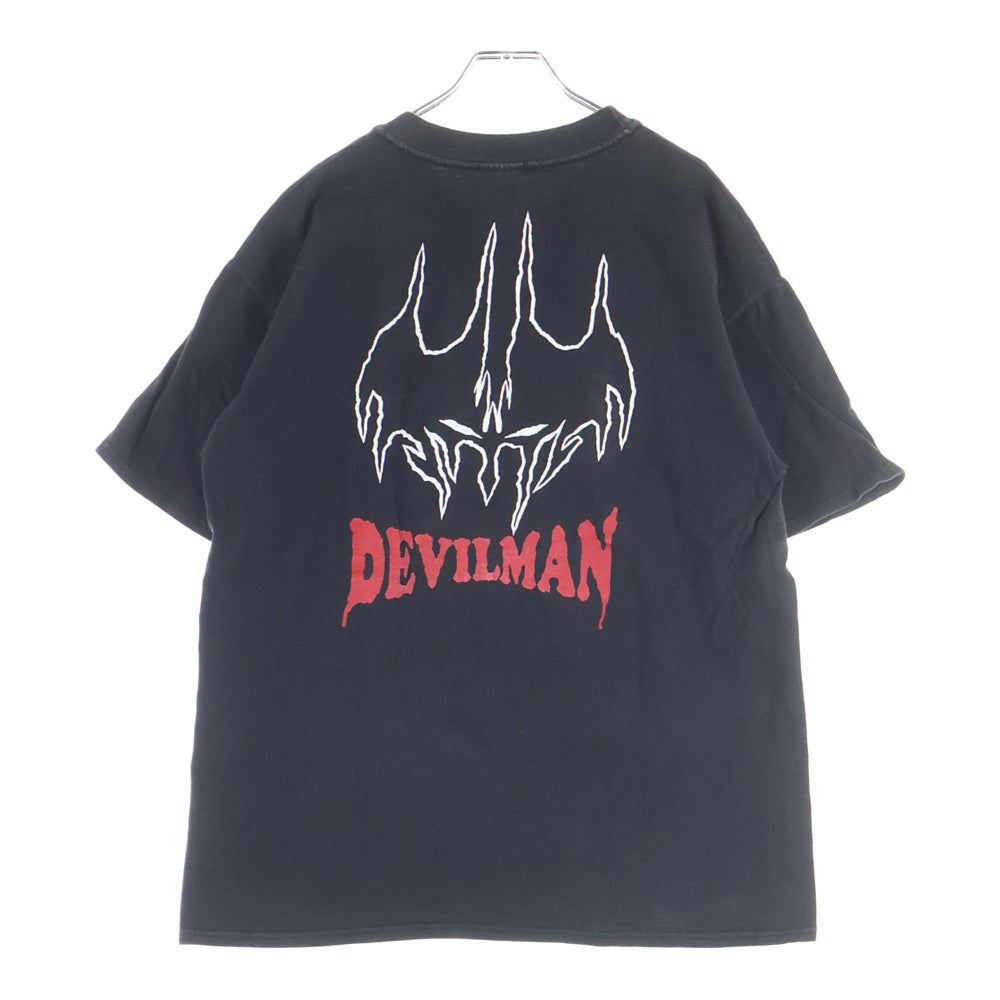 VINTAGE(ヴィンテージ) 90s DEVILMAN TEE デビルマン 両面プリント クルーネック 半袖Tシャツ カットソー ブラック