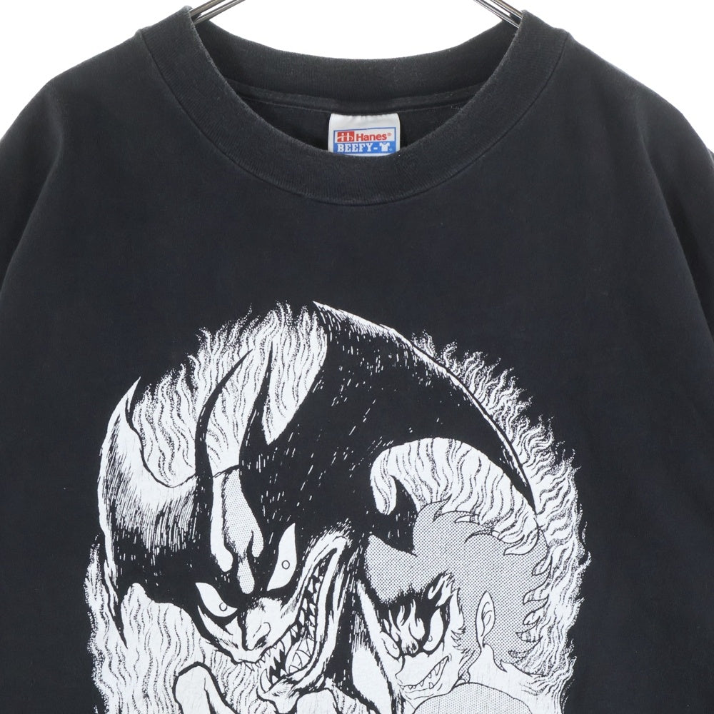 VINTAGE(ヴィンテージ) 90s DEVILMAN TEE デビルマン 両面プリント クルーネック 半袖Tシャツ カットソー ブラック